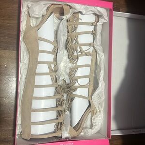 zip up high leg heels